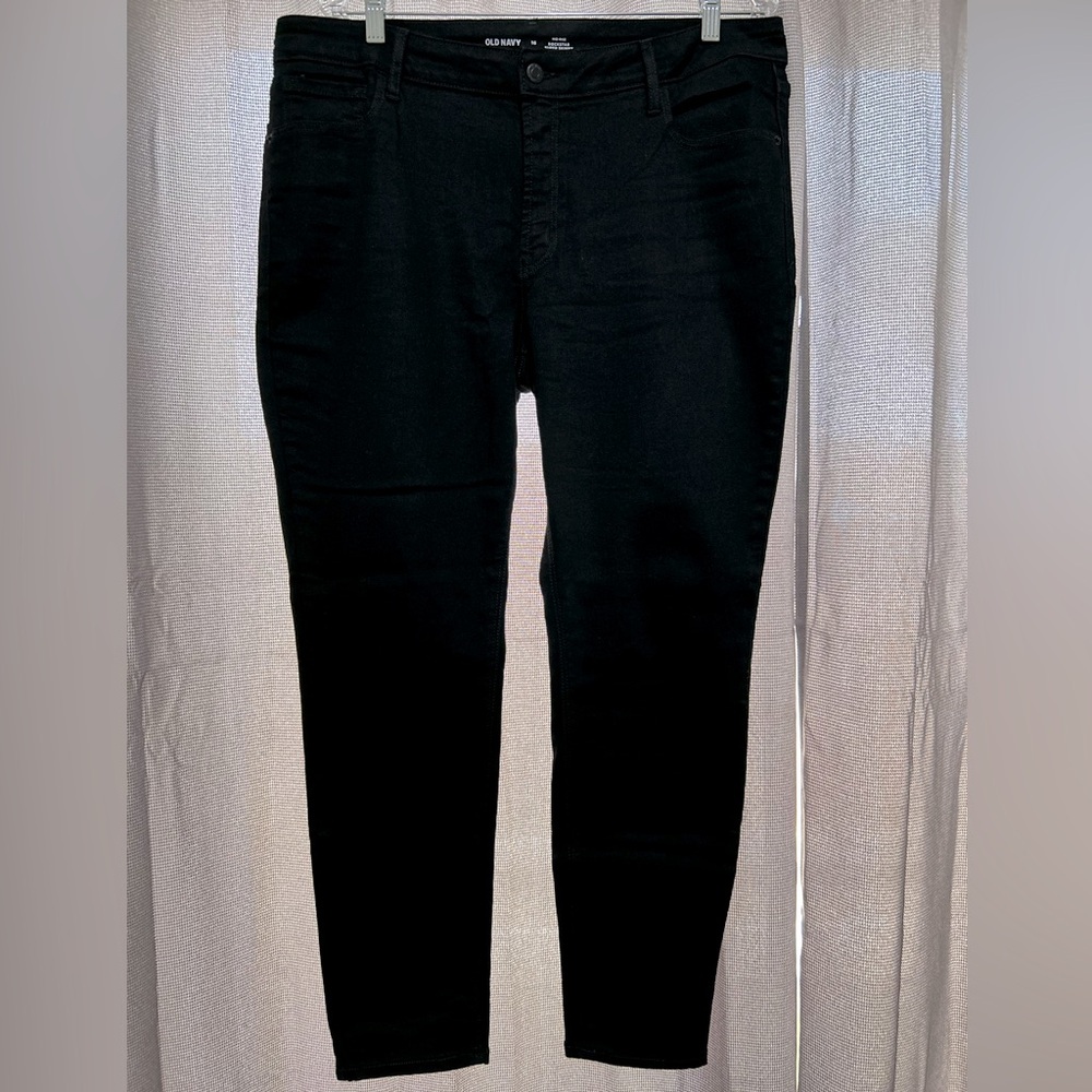 Women’s Mid-Rise Rockstar Super Skinny Black Jeans